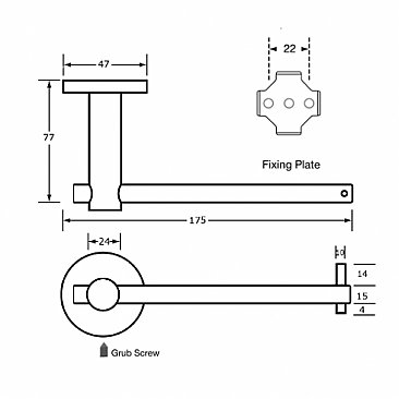 Metlam 700-SS-TRH Toilet Roll Holder Single Satin Stainless Steel