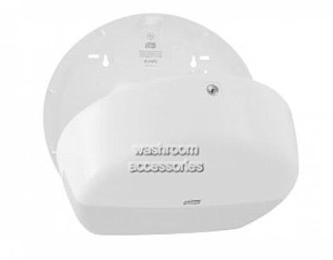 Tork T2 Elevation 555000 Jumbo Toilet Paper Dispenser Mini White Plastic