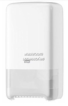 Tork T6 Elevation Mid-Size 557500 Toilet Paper Dispenser White Plastic