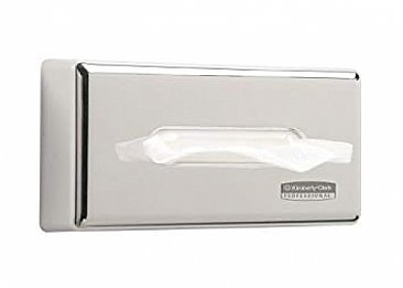 Kimberly Clark 4993 Facial Tissues Dispenser Lockable Chrome ABS Plastic