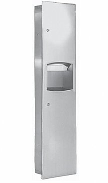 Bradley Contemporary 2027 Combination Unit, Paper Towel and Waste Bin 14L Recessed