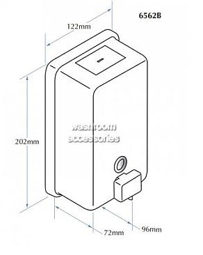 Bradley 6562B-MB Matte Black Soap Dispenser with Black Push Button