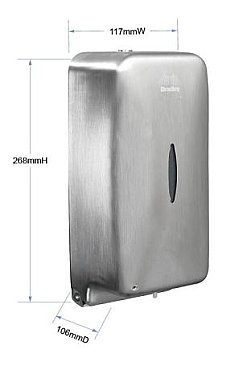 Bradley Diplomat 6A00-11 Liquid Soap or Sanitiser Dispenser Sensor 800ml Stainless Steel