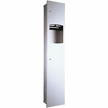 Bradley Contemporary 22477-10 Combo Unit, Towel Dispenser and Waste Bin 45L Semi-Recessed