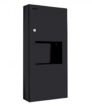 Bradley Contemporary 2297A-11-MB Combo Unit Towel and Waste Receptacle 8L Surface Mounted, Matte Black