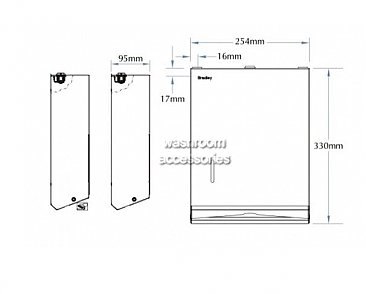 Bradley 256-15JE Paper Towel Dispenser Satin Stainless Steel