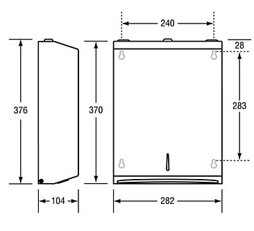 Metlam Designer DESIGNER-ML725 Paper Towel Dispenser Matte Black