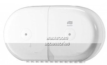 Tork T9 SmartOne Elevation 682000 Toilet Roll Dispenser Twin Mini White Plastic