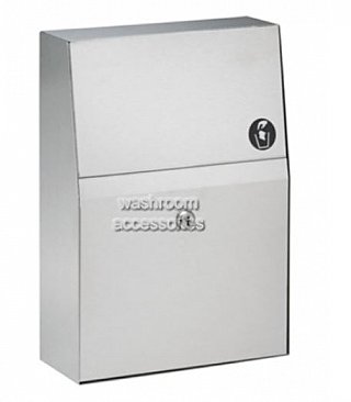 Bradley 4722-15 Surface Mounted Napkin Disposal Unit 5.7L Stainless Steel