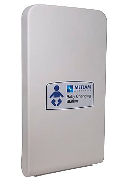Metlam ML_8100V Baby Change Station Vertical Surface Mounted Off White Plastic