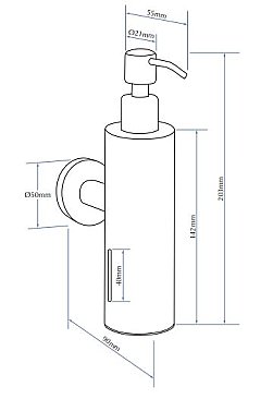 Bradley 6330-4 Soap Dispenser Liquid 200mL Polished Stainless Steel