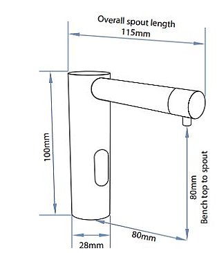 Bradley CleanHands 6734-MB Sensor Foam Soap Dispenser Basin Vanity Mount Matte Black