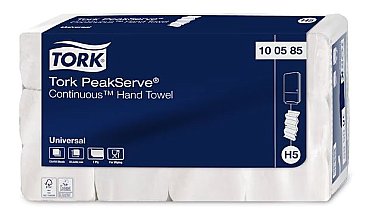 Tork PeakServe H5 100585 Universal Continuous Hand Towel Carton (12 Packs)
