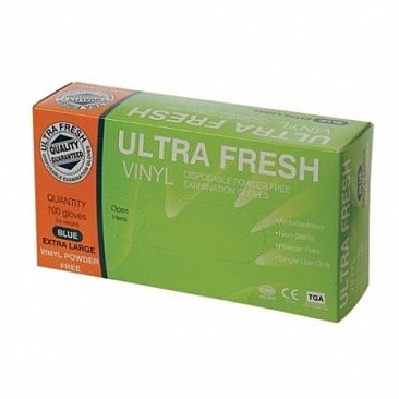 Ultrafresh 468402L-1 Vinyl Gloves Clear Powder Free Large Single Pack