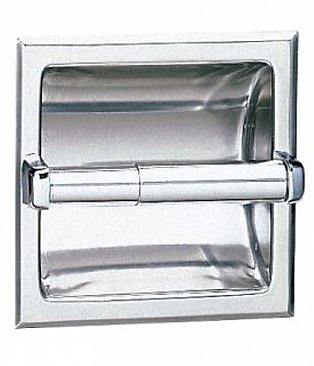 Bobrick B667 Toilet Tissue Dispenser Recessed Bright Polished Stainless Steel