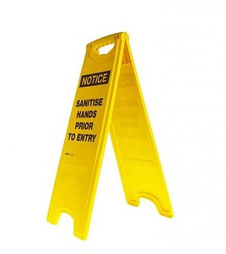 Brady 879077 Deluxe Floor Stand - Sanitise Hands Prior to Entry