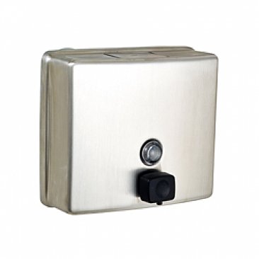 Metlam ML603BS Soap Dispenser Square 1.2L Stainless Steel Black Button