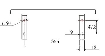 Metlam ML950-18 Utility Shelf 457mm W x 127mm D