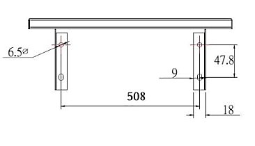 Metlam ML950-24 Utility Shelf 610mm W x 127mm D
