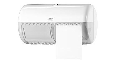 Tork T4 Elevation 557000 Toilet Paper Dispenser Twin White ABS Plastic