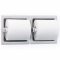 Bradley 5124 Double Toilet Roll Holder, Recessed Satin Stainless Steel