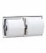 Bobrick B697 Double Toilet Roll Holder Recessed No Hoods Polished Stainless Steel Standard Spindles