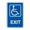Brady Parking Disabled Exit Sign 842271 White/Blue